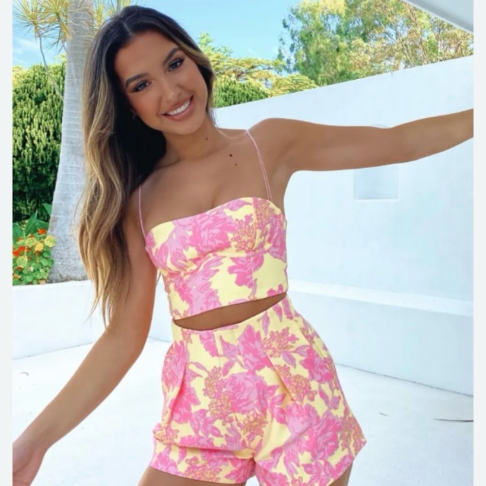 White Fox NWT new with tag corset top (matching shorts also available for set)